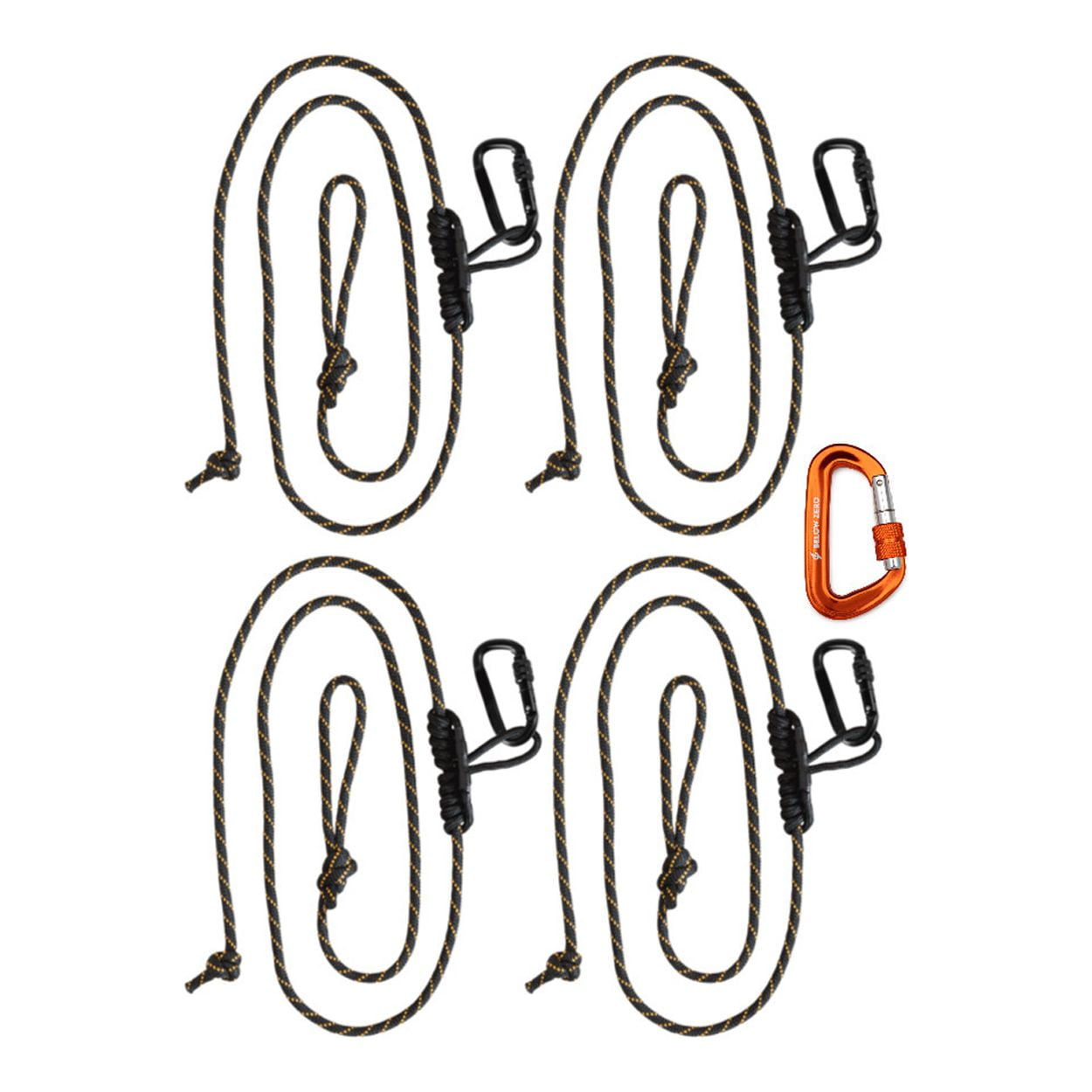 Muddy Safety Harness Lineman's Rope (Black/Orange) w/Heavy Duty