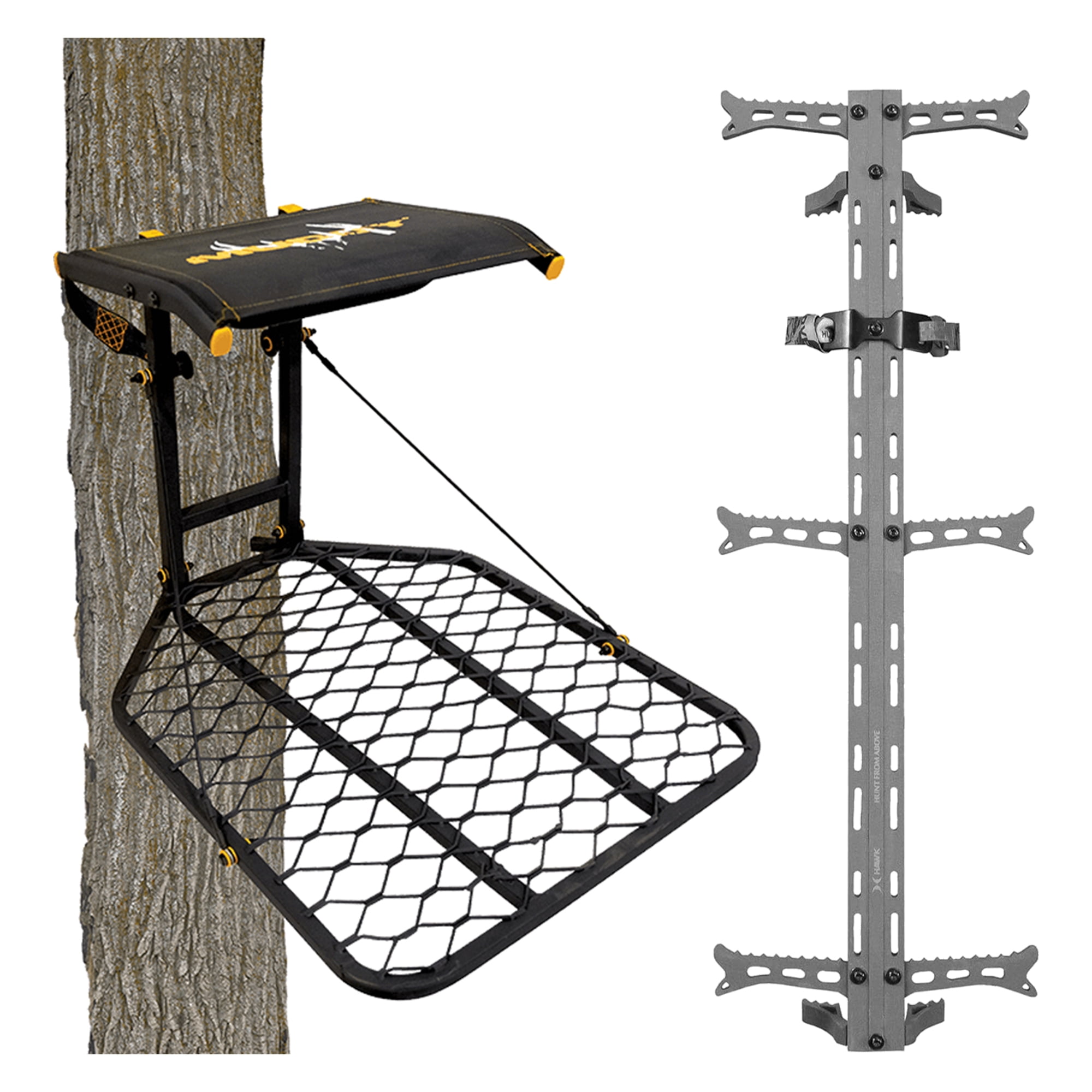 Free Shipping Muddy The Boss Hang On Tree Stand Hawk Helium Set Of Climbing Sticks