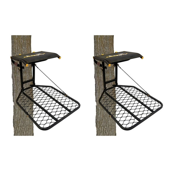 Muddy The Boss Wide Stance Hang On 1 Person Hunting Tree Stand (2 Pack)