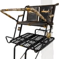 thumbnail image 1 of MUDDY Partner Ladder Stand - 17' Height Durable Weather-Resistant Outdoor Hunting 2 Person Tree Stand with Extra Large Flex-Tek Seats & 40" W x 33" D Foot Platform, 500 Pound Maximum Capacity, 1 of 9
