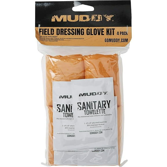 MUDDY - Field Dressing Glove Kit - Orange - 4 Pack
