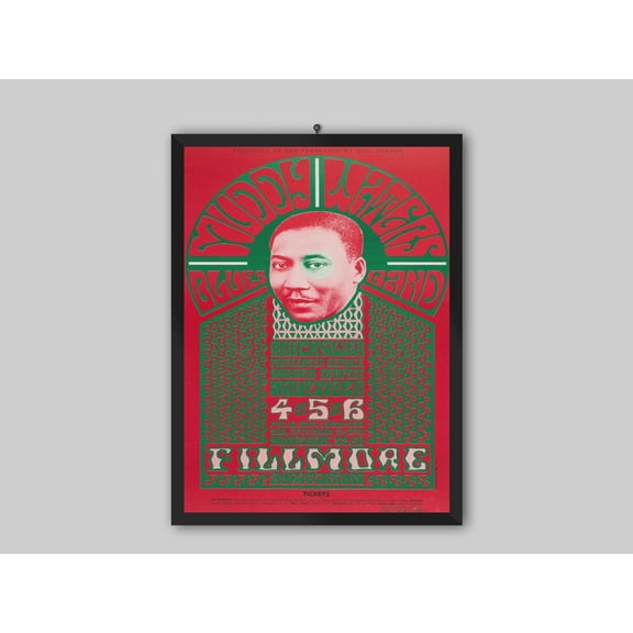 Muddy Waters 1966 Fillmore Auditorium Concert Poster