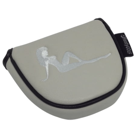 Mudflap Girl Embroidered Grey Putter Cover by ReadyGOLF - Mallet