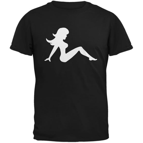 Mudflap Girl Silhouette Black Adult T-Shirt - Medium