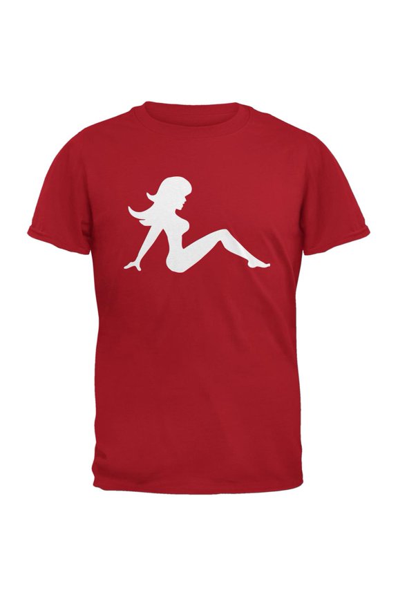 Mudflap Girl Silhouette Red Adult T-Shirt - Large