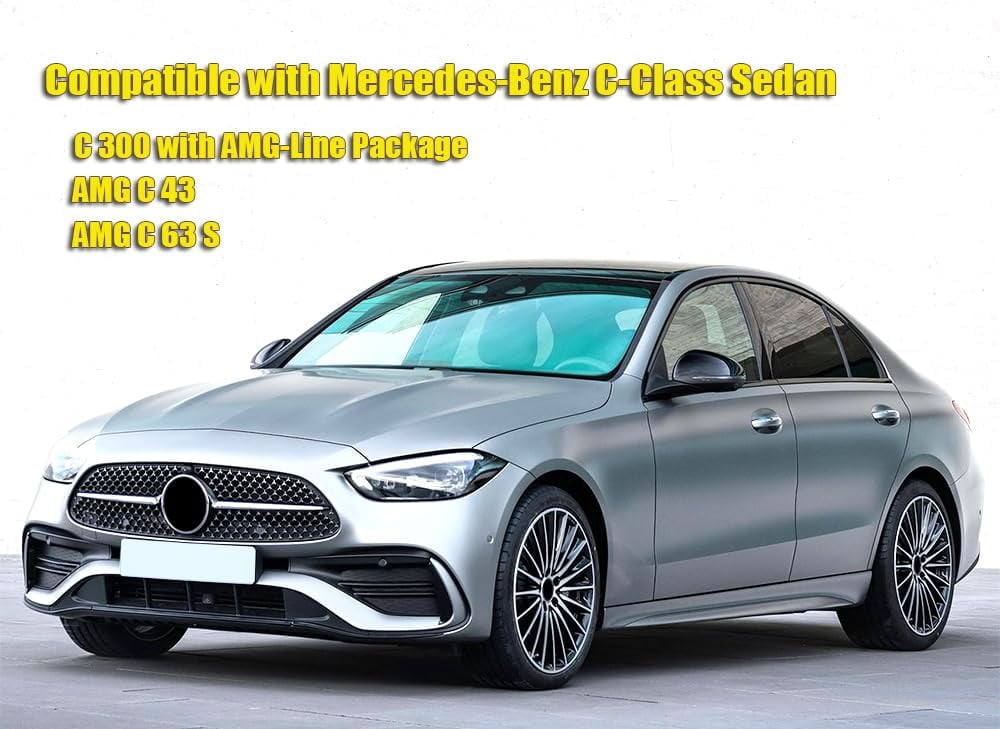 Mudguards Mud Flaps Splash Guards Fenders Compatible with Mercedes-Benz C-Class Sedan C 300 -Line 2022-2026, 4pcs Black Kit