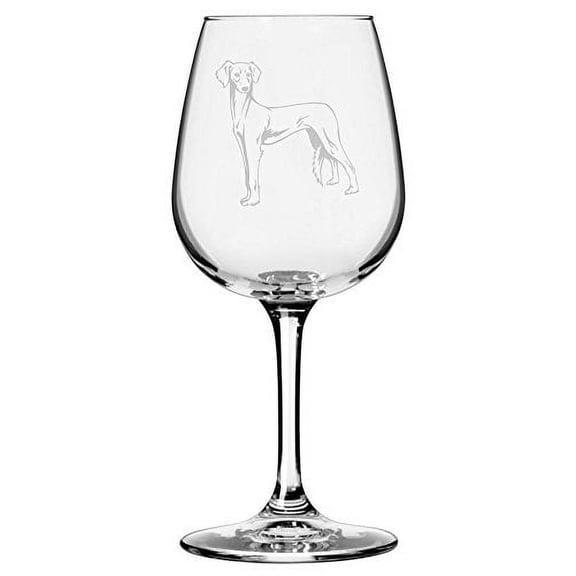 Mudhol Hound Dog Themed Etched 12.75oz Libbey Wine Glass