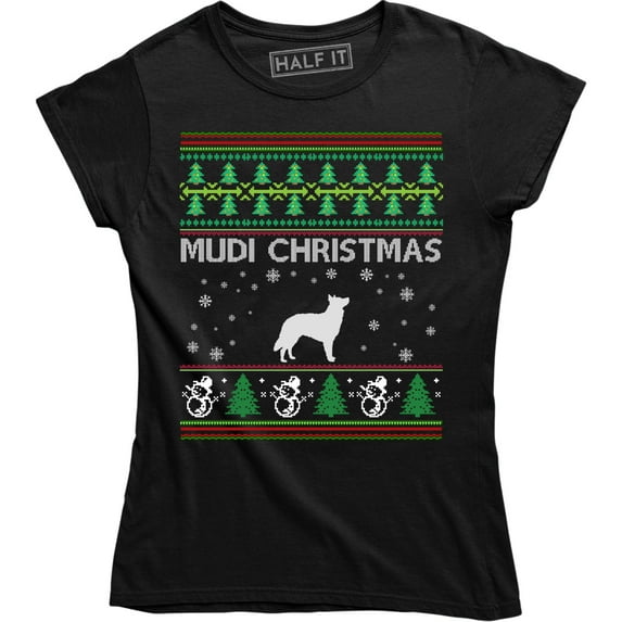 Mudi Christmas Animal Lover Pet Rescue Dog Owner Women's Ugly T-Shirt
