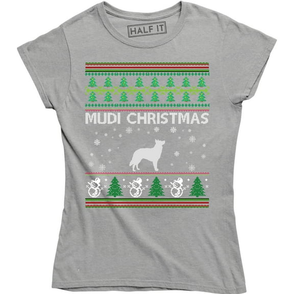 Mudi Christmas Animal Lover Pet Rescue Dog Owner Women's Ugly T-Shirt