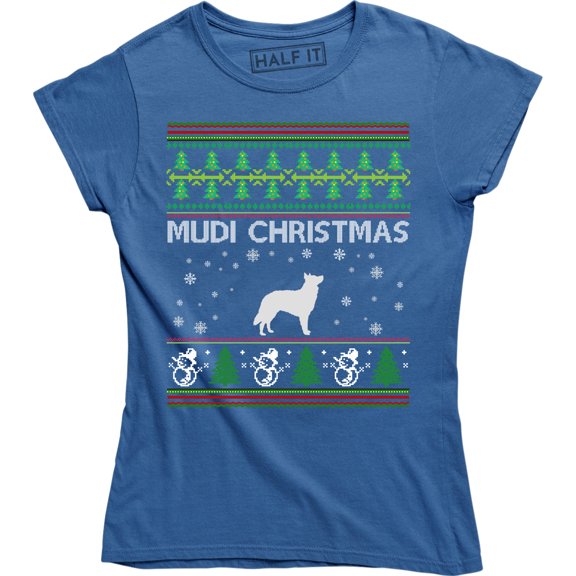 Mudi Christmas Animal Lover Pet Rescue Dog Owner Women's Ugly T-Shirt
