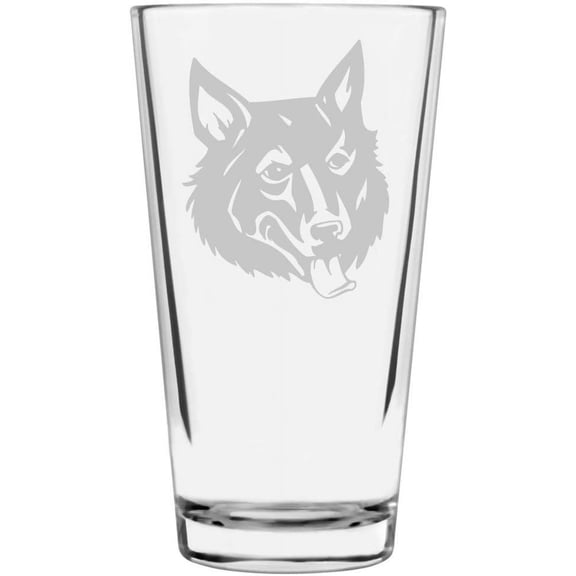 Mudi Dog Themed Etched All Purpose 16oz Libbey Pint Glass