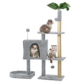thumbnail image 1 of Mudie Cat Tree,52in Cat Tower for Indoor Cats, Cat Tree with Scratching Posts Plush Perch Stand, Cat Condo with Funny Toys Kittens Pet Play House,Grey, 1 of 8