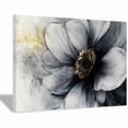 thumbnail image 1 of Mudket Black and Grey Flower with Gold Accents Canvas Wall Art, Framed Floral Print, Ready to Hang Wall Decor for Living Room Office, Modern Abstract Artwork - 12"L x 8"W, 1 of 10