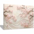 thumbnail image 1 of Mudket Cherry Blossom Flowers Canvas Wall Art, Framed Floral Print, Ready to Hang Wall Decor for Living Room Bedroom, Elegant Botanical Artwork - 12"L x 8"W, 1 of 10