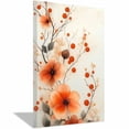 thumbnail image 1 of Mudket Orange Poppy Watercolor Canvas Wall Art, Framed Ready to Hang, Floral Botanical Print, Modern Wall Decor for Living Room Bedroom - 12"L x 8"W, 1 of 10