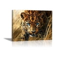 thumbnail image 1 of Mudket Pink Leopard Rose Pearl Canvas Wall Art, Feminine Beautiful Animal Print with Floral Accents, Waterproof Framed Decor for Living Room Bedroom, Ready to Hang - 36"L x 24"W, 1 of 8