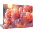 thumbnail image 1 of Mudket Soft Peach Flower with Gold Glitter Canvas Wall Art, Floral Wall Decor, Framed Ready to Hang Artwork for Living Room Bedroom Bathroom - 12"L x 8"W, 1 of 10