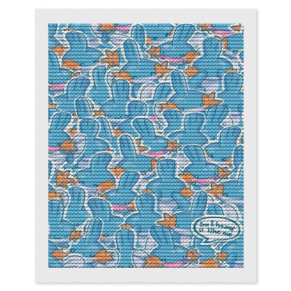 Mudkip Diamond Art Painting Kits, Cartoon Gem Dots Painting for Kids Adults, Arts Crafts DIY Paint Supplies for Gift Home Wall Decor 16"x20"