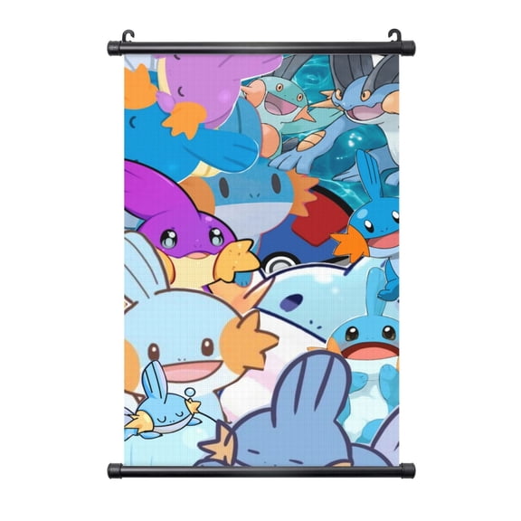 Hanging Poster Prints Canvas PVC Scroll Shaft Wall Art Painting Wall Banner Artwork Decor for Home Living Room Bedroom 16"X24"