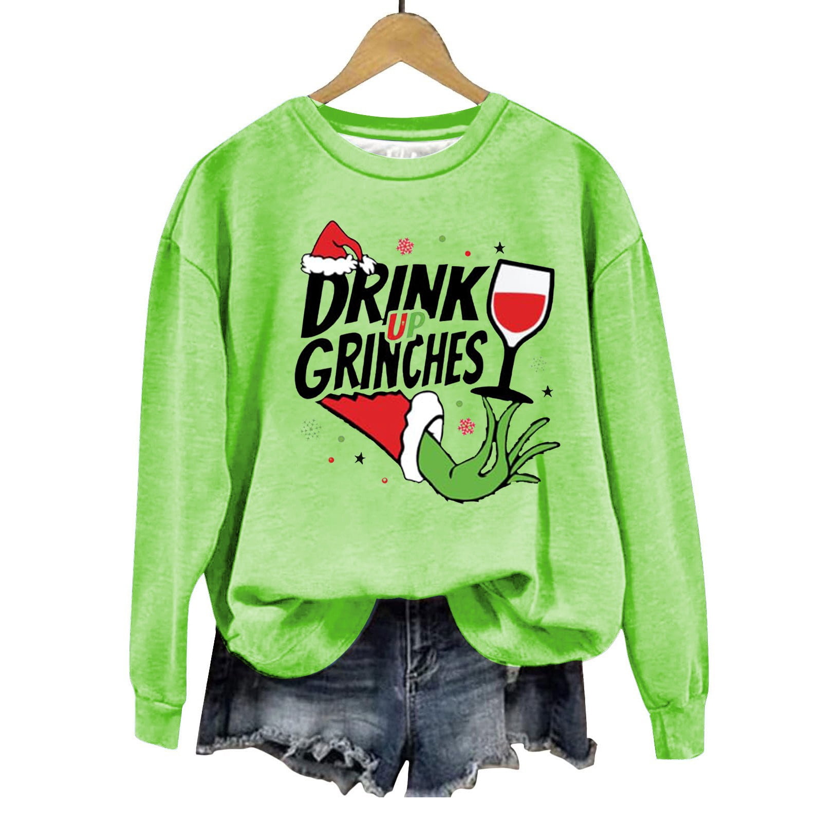 Mudon Christmas Sweaters for Women 2023, Grinch Christmas Matching