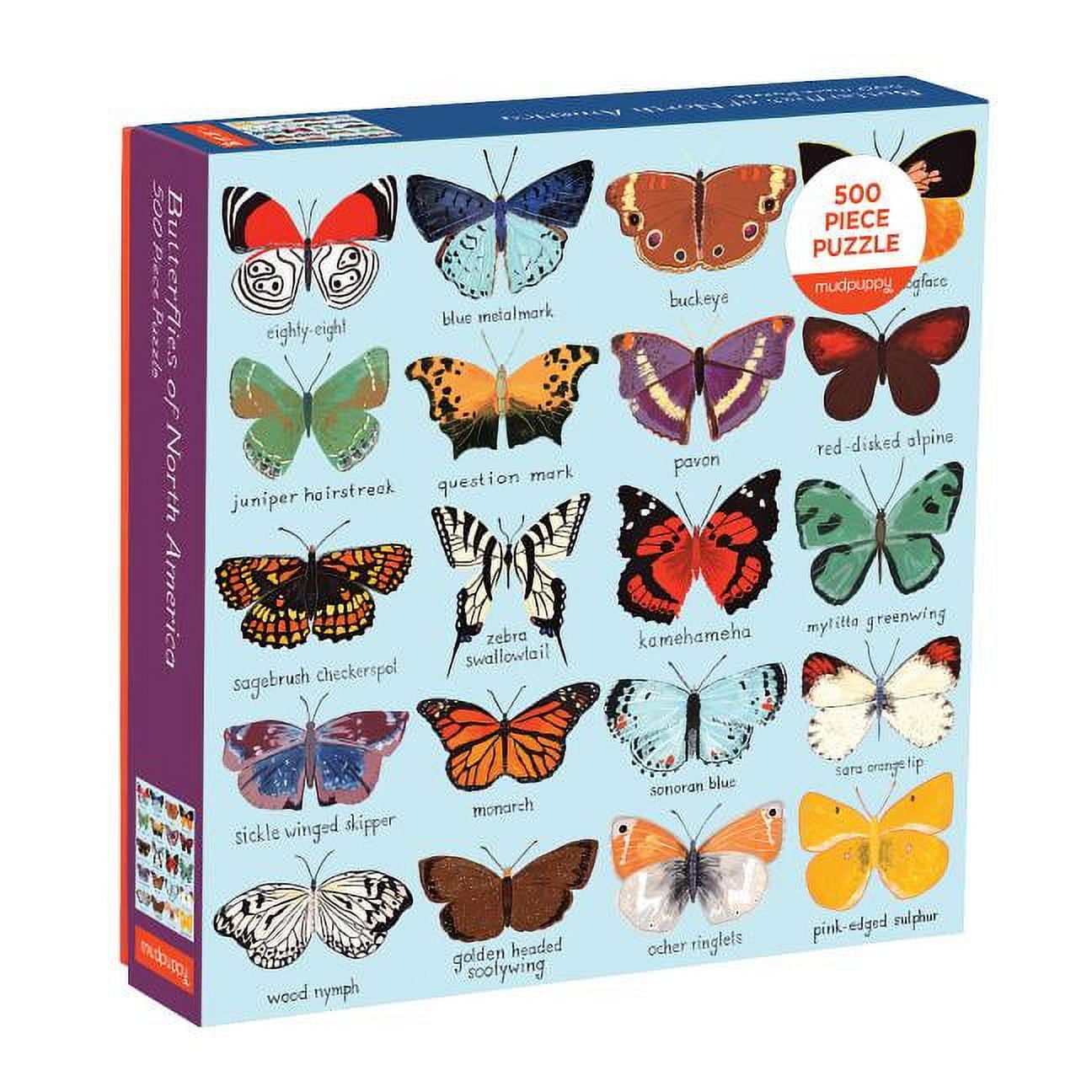 蝶の道 Butterflies Mudpuppy - Butterflies of North America - 500 Piece Family