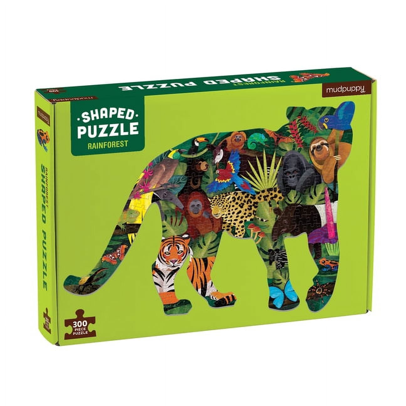 Mudpuppy - Rainforest 300 Piece Shaped Scene Jigsaw Puzzle