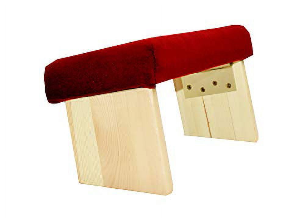 Mudra Crafts Foldable Meditation Bench - Kneeling Chair - Yoga Stool from  Wood with Seat Cushion for Seiza Zazen Meditating Maroon Cushion 