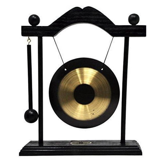 Mudra Crafts Miniature Zen Art Oriental Asian Office Home Desktop Mini Decor Gong Chime (Chau Gong)