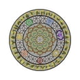 thumbnail image 1 of Mudras Round Rug | Area Rug | Meditation Rug | Yoga Rug | Chakra Rug, 1 of 4