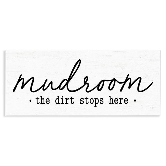 Mudroom Script Dirt Stops Here Wall Plaque Art, design by Lettered and Lined