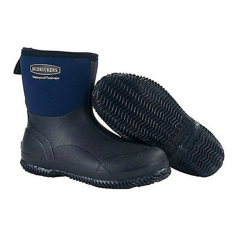 Mudruckers Waterproof 9in Slip On Mid Boots 7 Nav Walmart