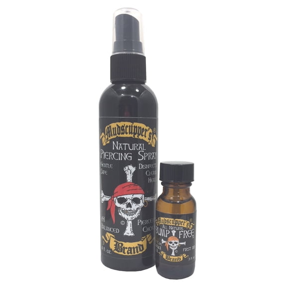 Mudscupper's Piercing Aftercare Set - Stronger than Tea Tree oil - Helps Shrink or Remove Bumps