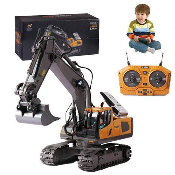 Mudsterz Command The Site Conquer The Dirt,Mudsterz Trucks,Mudsterz Construction RC,2.4Ghz Remote Control Construction Vehicle Set, Alloy Material,with Cool Lights and Sounds (A)