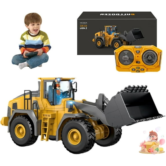 Mudsterz Command The Site Conquer The Dirt,Mudsterz Trucks,Mudsterz Construction RC,2.4Ghz Remote Control Construction Vehicle Set, Alloy Material,with Cool Lights and Sounds (C)