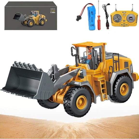 Mudsterz Construction RC Set of 4, Heavy-Duty RC Excavator for Adults, 360° Rotating Remote Control Excavators, RC Trucks and Dump Truck Set for Realistic Construction Play