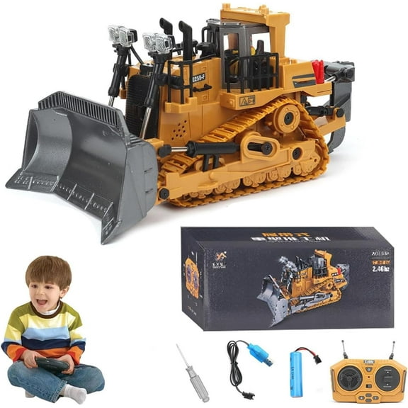 Mudsterz Excavator, Mudsterz Trucks, Mudsterz Construction RC, 2.4Ghz Remote Control Construction Vehicle Set, Alloy Material, with Cool Lights and Sounds