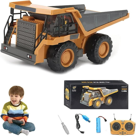 Mudsterz Excavator, Mudsterz Trucks, Mudsterz Construction RC, 2.4Ghz Remote Control Construction Vehicle Set, Alloy Material, with Cool Lights and Sounds