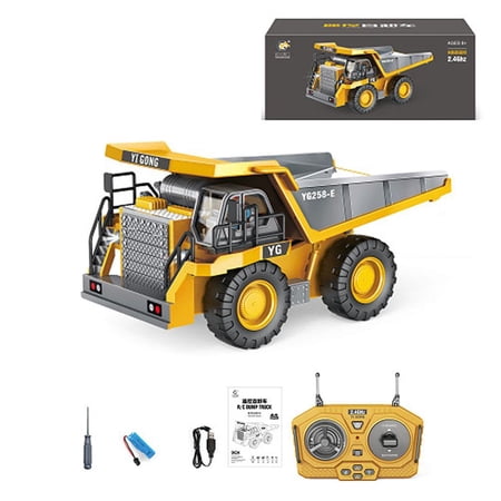 Mudsterz Excavator, Mudsterz Trucks, Mudsterz Construction RC, 2.4Ghz Remote Control Construction Vehicle Set, Alloy Material, with Cool Lights and Sounds