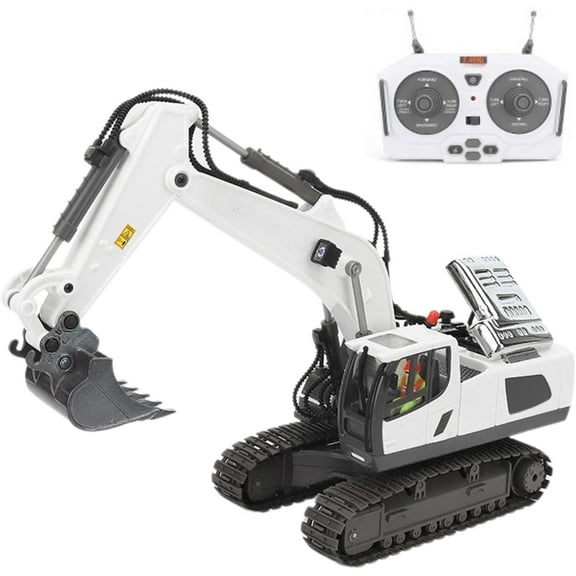 Mudsterz - Mudsterz Trucks, Mudsterz Excavator, 2.4GHz RC Construction Vehicle with Cool Lights and Real Sounds, Realistic Engineering Design, Metal Parts, Little Builders, Big Action