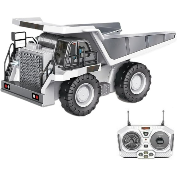 Mudsterz Remote Control Excavator, 1/20 Scale 11-Channel RC Construction Vehicle with Lights & Sound, Rechargeable Battery Powered Digger