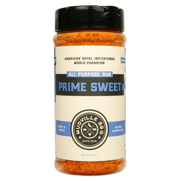 Mudville BBQ Prime Sweet All Purpose Rub Sweet & Savory No MSG Gluten Free 12oz
