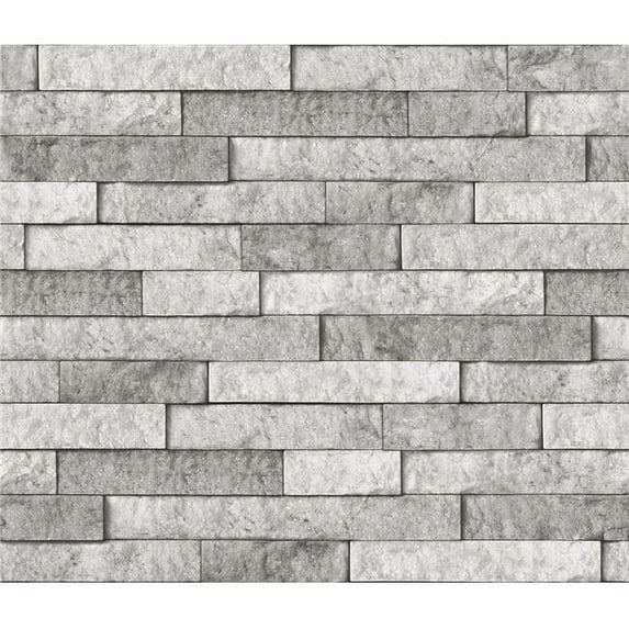 Muebles Para El Hogar 18" x 9' Grey Stone Peel and Stick Backsplash Tiles 13.5 sq. ft Coverage Area