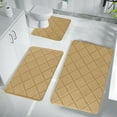 thumbnail image 1 of Muecwrye 3PCS Bathroom Rug Sets, Bathroom Accessories Clearance! U-Shaped Contour Toilet Rug, Soft Comfortable Water Absorption Non-Slip Bath Mat, Shower Mat for Floor, Room Door Mat, 1 of 6