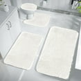 thumbnail image 1 of Muecwrye 4 Pcs Bath Rug, Bathroom Sets Clearance! U-Shaped Contour Toilet Rug, Soft Comfortable Water Absorption Non-Slip Bath Mat, Shower Mat for Floor, Room Door Mat, Machine Washable, Drak Gray, 1 of 7