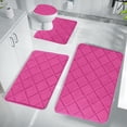 thumbnail image 1 of Muecwrye 4PCS Bathroom Rug Sets, Bathroom Accessories Clearance! U-Shaped Contour Toilet Rug, Soft Comfortable Water Absorption Non-Slip Bath Mat, Shower Mat for Floor, Room Door Mat, 1 of 6