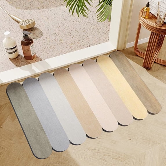Muecwrye Bath Rug 16"x24",Super Absorbent Dry,Rubber Backing Non Slip,Minimalist Style Washable Bathroom Floor Mats,Shower Rug for In Front Of Bathtub,Shower Room,Clearance