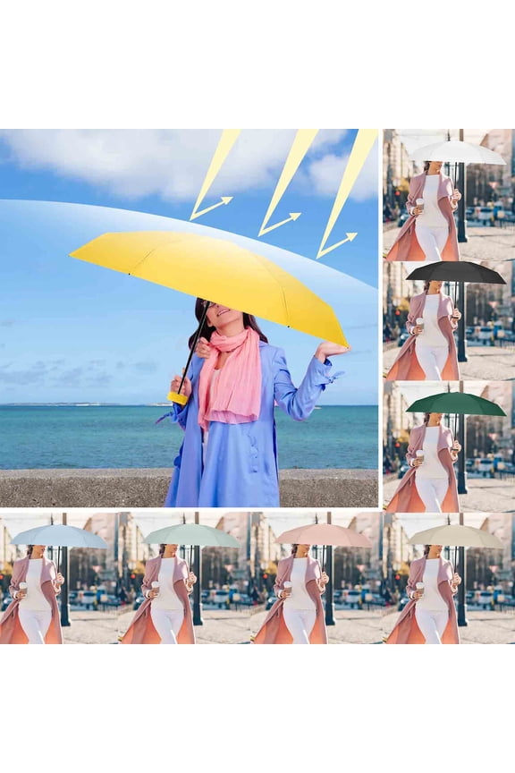 Capsule Umbrella, Portable UV Protection Mini Sun Umbrella for Women and Travel Rain Protection