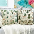 thumbnail image 1 of Muecwrye Christmas Pillow Covers 18x18 Inches Winter Christmas Tree Flax Pillowcase Office Chair Cushion Cover Home Bedside Pillow Cover Sofa Pillow Cover, 1 of 4