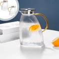 thumbnail image 1 of Muecwrye Cold Water Kettle, 1.4L Polygonal Hammer Pattern Household Glass Large Capacity for Juice and Water, 1 of 7