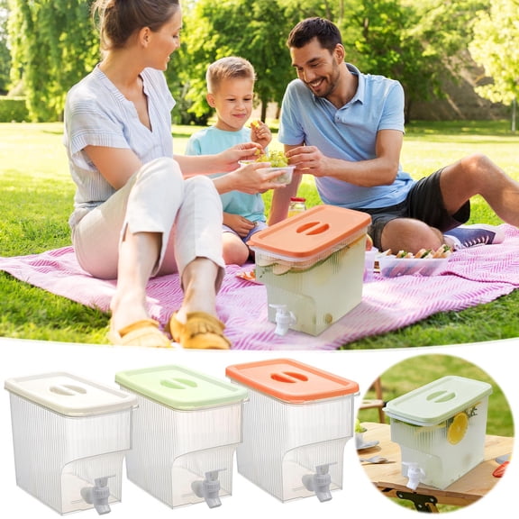 Muecwrye Cold Water Kettle, Home Fruit Tea Pot with Faucet Large Capacity for Refrigerator Lemon Tea Cooler